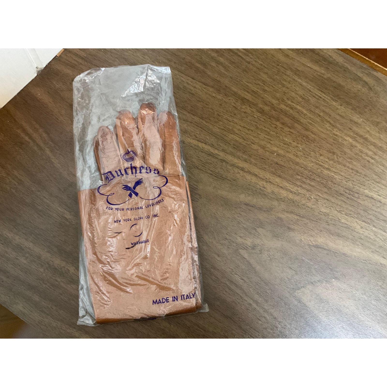 Vintage Duchess Italian Leather Opera Gloves Tan Caramel New York Glove Co